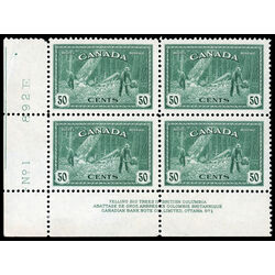canada stamp 272 logging bc 50 1946 PB LL %231 016