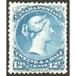 canada stamp 28a queen victoria blue 12 1858