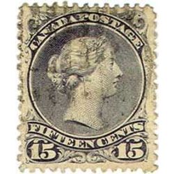canada stamp 30c deep violet very thisk paper 1 1868