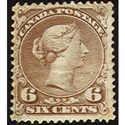 canada stamp 27 queen victoria dark brown 6 1868
