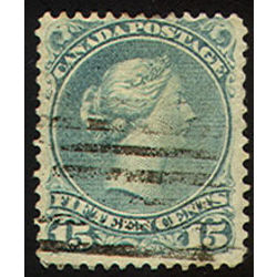 canada stamp 30b pre cancel type j 15 1875