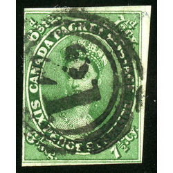 canada stamp 9a queen victoria used fine 7 1857