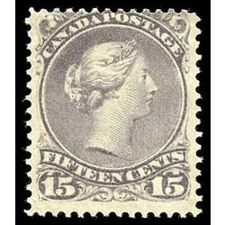 canada stamp 29i queen victoria purple shades 15 1868