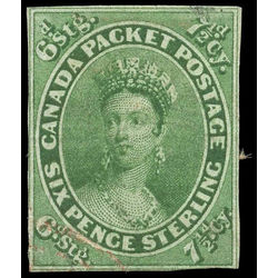 canada stamp 9 queen victoria green 7 1857