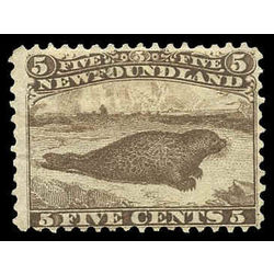 newfoundland stamp 25i seal 5 1865