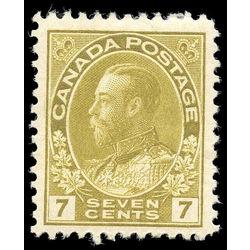 canada stamp 113v george v 7 yellow ochre re entry 7 1912