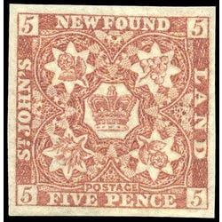 newfoundland stamp 19a 1861 third pence issue 5d 1861