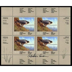 quebec wildlife habitat conservation stamp qw6e peregrine falcon by ghislain caron 1993