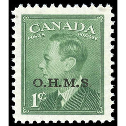 canada stamp o official o12 king george vi postes postage 1 1950 weak dot m vfnh