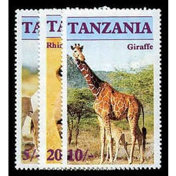 tanzania stamp 319 21 animals 1986