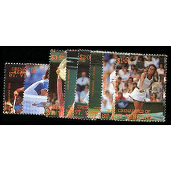 grenadines of st vincent stamp 614 21 tennis 1988