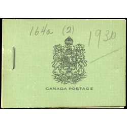 canada stamp bk booklets bk15a king george v 1930