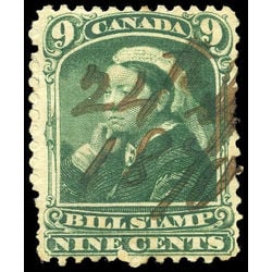 canada revenue stamp fb46 third bill issue 9 1868