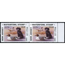 us stamp rw hunting permit rw nj41 42 new jersey pintails labrador retriever 2003