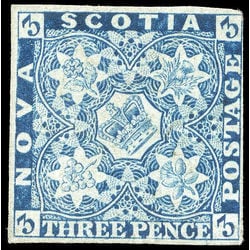 nova scotia stamp 2 pence issue 3d 1851