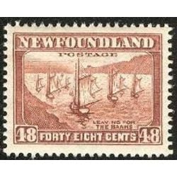 newfoundland stamp 199 fishing fleet 48 1938