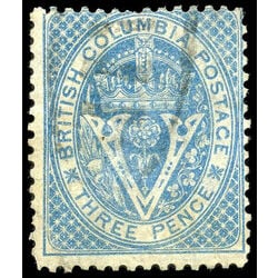 british columbia vancouver island stamp 7a seal of british columbia 3d 1865 u f 011