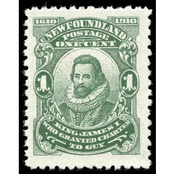 newfoundland stamp 87xix king james i 1 1910