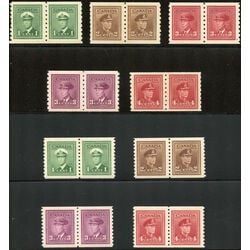 canada king george vi war issue coil pair stamps