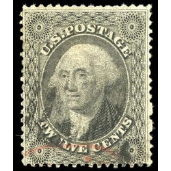 us stamp postage issues 36 washington 12 1857 U F 001