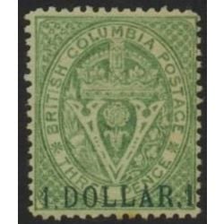 british columbia vancouver island stamp 13 surcharge 1867