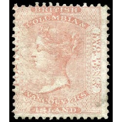 british columbia vancouver island stamp 2a queen victoria 2 d 1860 M VG F 017