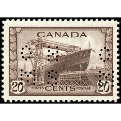 canada stamp o official o260 corvette 20 1942