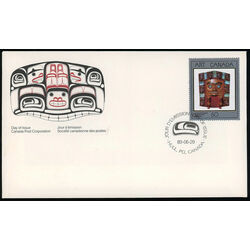 canada stamp 1241 ceremonial frontlet 50 1989 FDC 002