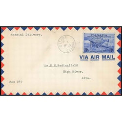 canada stamp c air mail ce1 trans canada airplane 16 1942 FDC 003