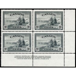 canada stamp 271 combine harvesting 20 1946 PB LR 2