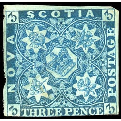 nova scotia stamp 2i pence issue 3d 1851