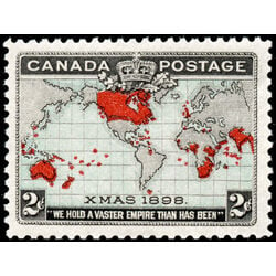 canada stamp 86 christmas map of british empire 2 1898