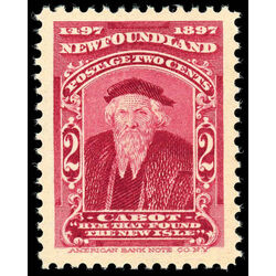 newfoundland stamp 62 john cabot 2 1897 M VF 003