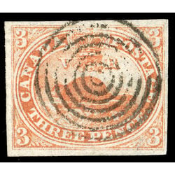 canada stamp 1 beaver 3d 1851 U VF 054