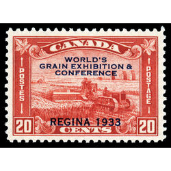 canada stamp 203 harvesting wheat overprint 20 1933 M XFNH 030