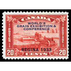 canada stamp 203i harvesting wheat overprint 20 1933