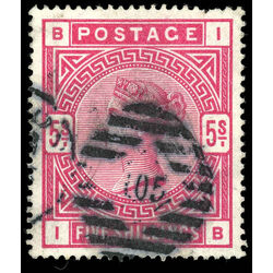 great britain stamp 108 queen victoria 5 sh 1884 U VF 012
