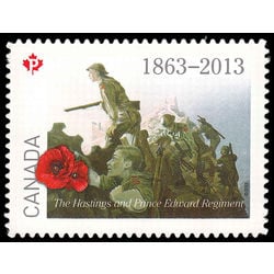 canada stamp 2684 poppies over painting assault on assoro by ted zuber 2013