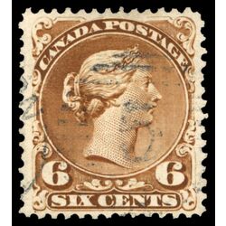 canada stamp 27 queen victoria 6 1868 U VF 040