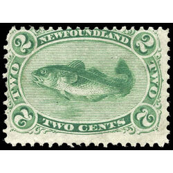 newfoundland stamp 24a codfish 2 1866 M FOG 005