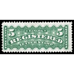 canada stamp f registration f2 registered stamp 5 1875 M VFNH 039