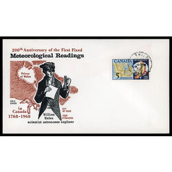 canada stamp 479 weather map and instruments 5 1968 FDC PC 011