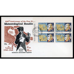 canada stamp 479 weather map and instruments 5 1968 FDC UL 013