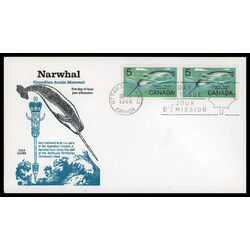 canada stamp 480 narwhal 5 1968 FDC PC 015