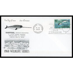 canada stamp 480 narwhal 5 1968 FDC PC 019