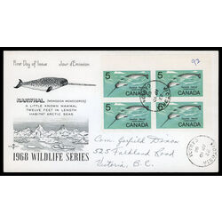 canada stamp 480 narwhal 5 1968 FDC UR 025