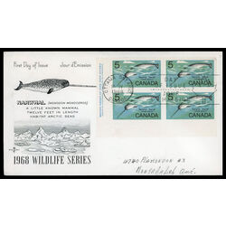 canada stamp 480 narwhal 5 1968 FDC LL 027