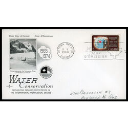 canada stamp 481 rain gauge 5 1968 FDC PC 015