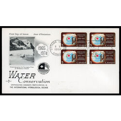 canada stamp 481 rain gauge 5 1968 FDC BLOCK 017