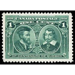 canada stamp 97 cartier champlain 1 1908 M VF 023